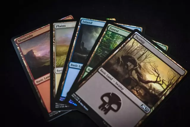 Land cards from Magic the Gathering